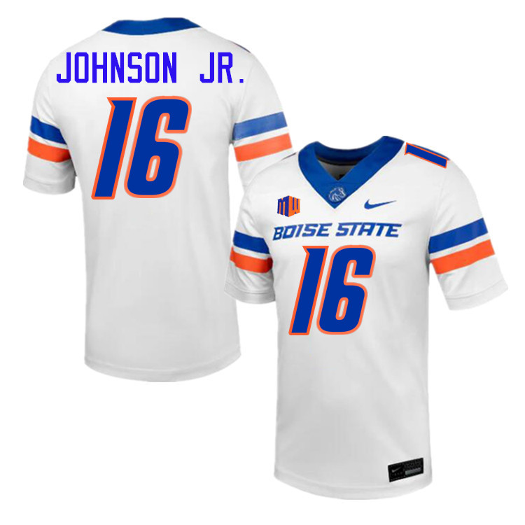 Franklyn Johnson Jr. Jersey, Boise State Broncos College Football Jersey College Uniforms-White  Franklyn Johnson Jr. Jersey, Boise State Broncos College Football Jersey College Uniforms-White